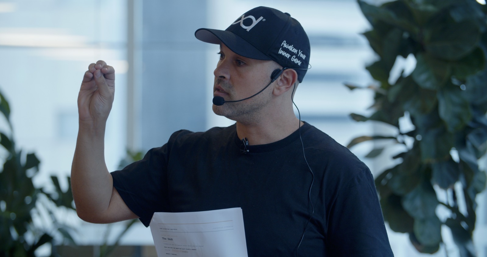 Karim Boktor coaching in his cap
